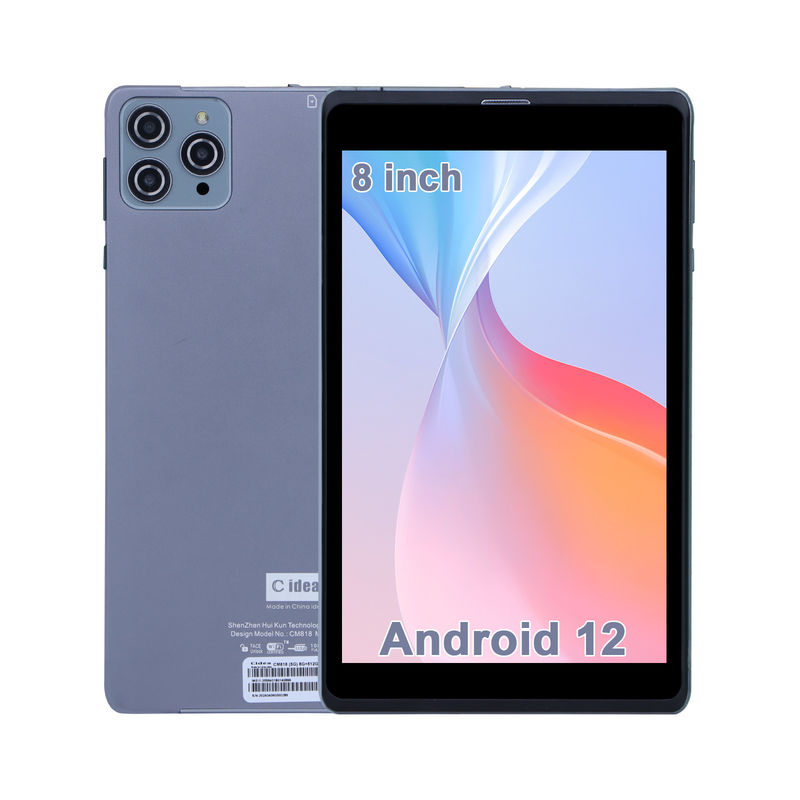 C アイデア Android タブレット PC デュアルカメラ 8 インチ 1280×800 IPS HD ディスプレイ Android 12 タブレット 学生用 CM818 グレー