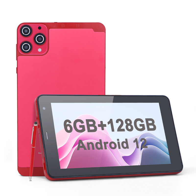 C アイデア 7インチ 小型タブレット 四コアWiFi 5G アンドロイドタブレットPC 教育用 CM515 ((赤)