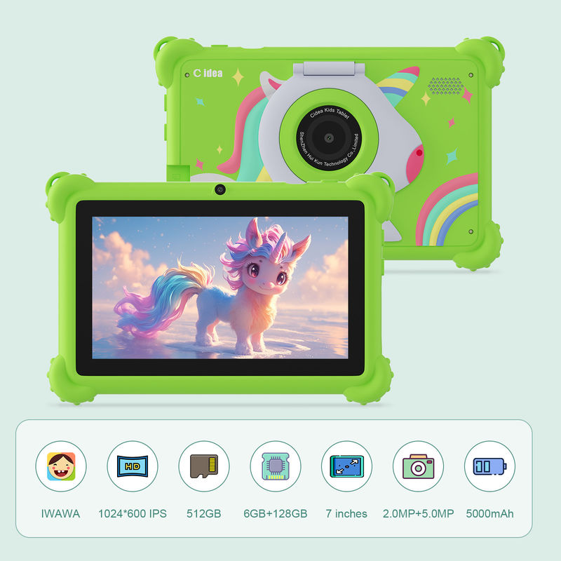 C アイデア 7 インチ WIFI キッドパッド アンドロイドシステム 6+128GB タブレット キッズ用 試料ケース CM88