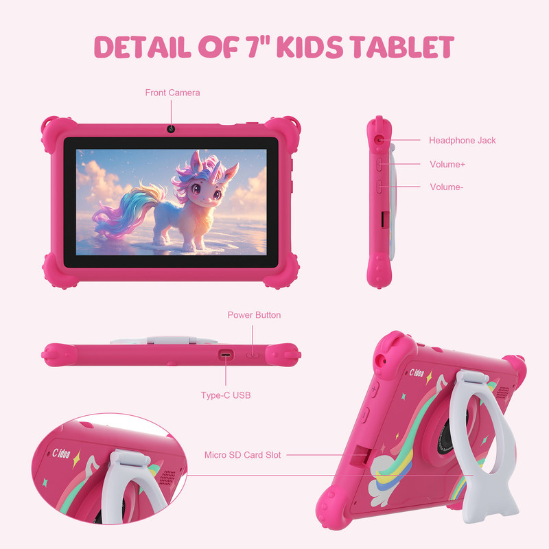 C アイデア 7 インチ Android スマート タブレット PC For Child with Expand 512GB 子供 APP CM88