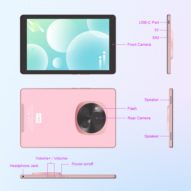 C アイデア アンドロイド タブレット 800x1280 IPS スクリーン SIM サポート 9 インチ タブレット PC ケース CM935 ピンク
