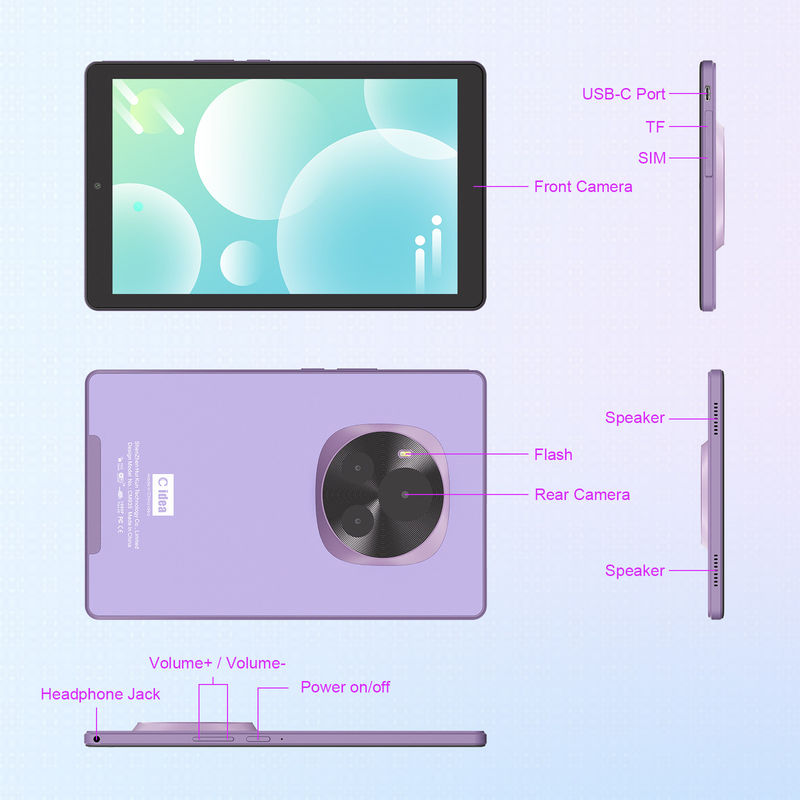 C アイデア 9 インチ タブレット 5MP+8MP 教育タブレット 学生用 CM935 紫