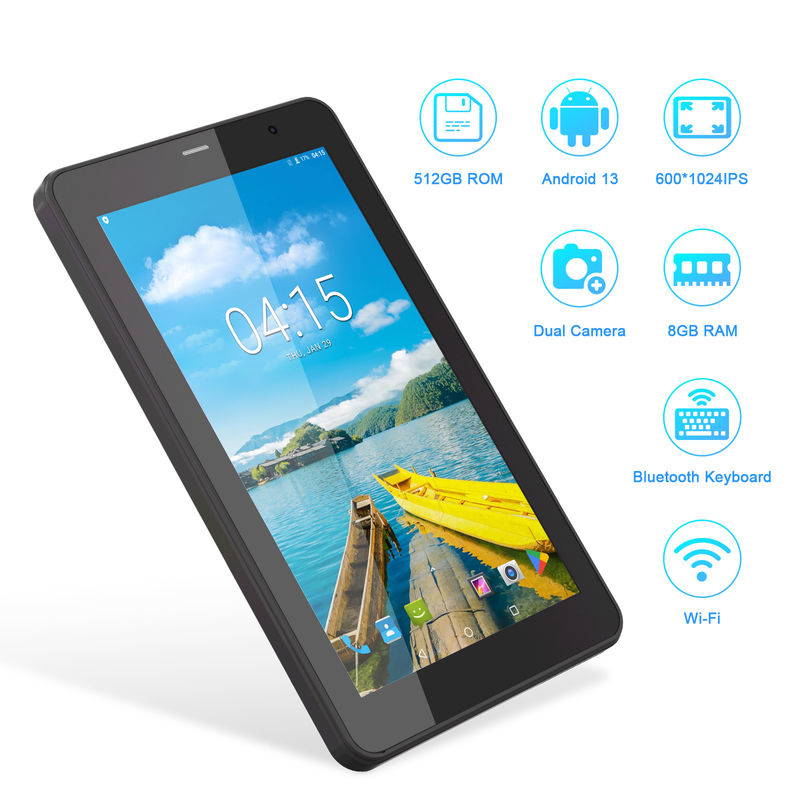 C アイデア Android 13 タブレット 512GB シム付き 7インチ タブレット PC for Students CM518 Pro ブラック