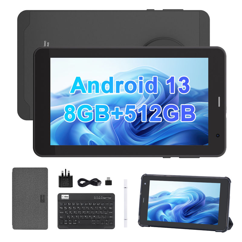C アイデア Android 13 タブレット 512GB シム付き 7インチ タブレット PC for Students CM518 Pro ブラック