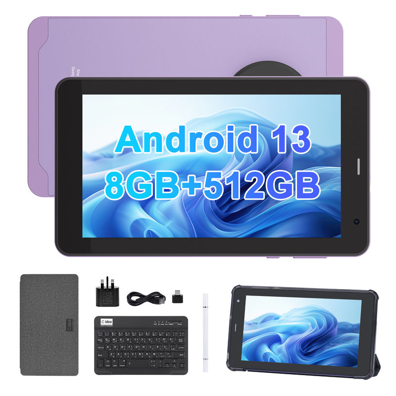C アイデア アンドロイド 13 6000mAh 7インチタブレット 教育タブレットPC ペンのCM518 プロパープル