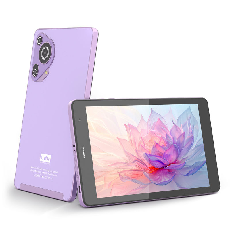 C アイデア 8インチ タブレット ゲーム教育 学生向けのAndroid タブレット シムとWi-Fi CM828紫