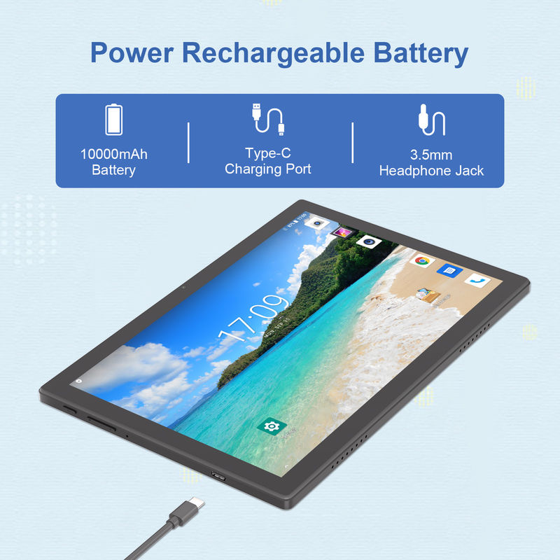 C アイデア 10.1 インチ Wifi 教育用 Android タブレット PC 付き SIM サポートキーボード M8200 Plus ブラック