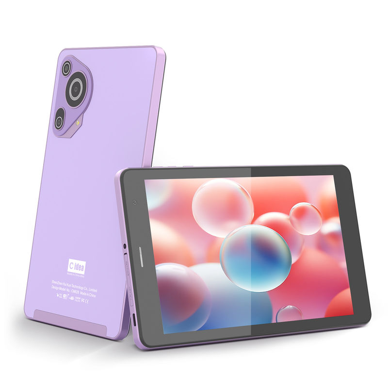 C アイデア 8インチ 8+512GB 8000mah 5+8MP デュアルカメラ アンドロイド タブレット PC シム付き 学生用 CM828 紫