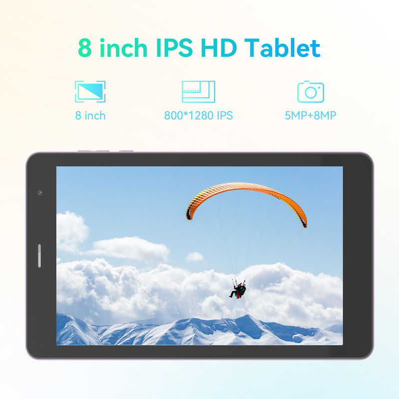 C アイデア 8インチ 8+512GB 8000mah 5+8MP デュアルカメラ アンドロイド タブレット PC シム付き 学生用 CM828 紫