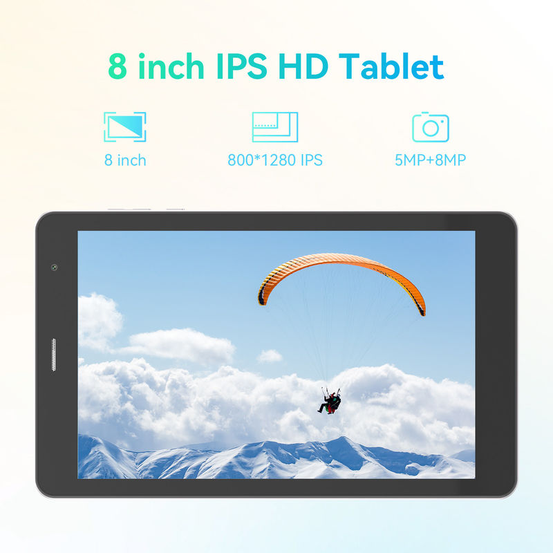 C アイデア ODM 8 インチ 512GB 長バッテリー 双カメラ オクタコアプロセッサ Android タブレット PC 学生用ケース CM828 シルバー