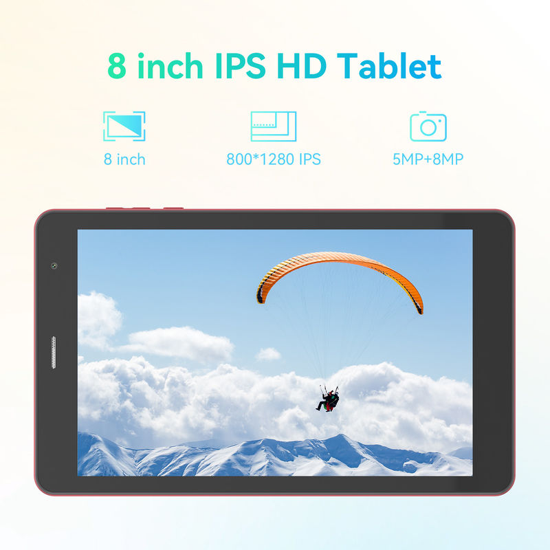C アイデアファクトリー 8インチ 800*1280hd IPSタッチスクリーン 8+512GB 8000mah デュアルカメラ Android タブレット PC 学生向け CM828 赤