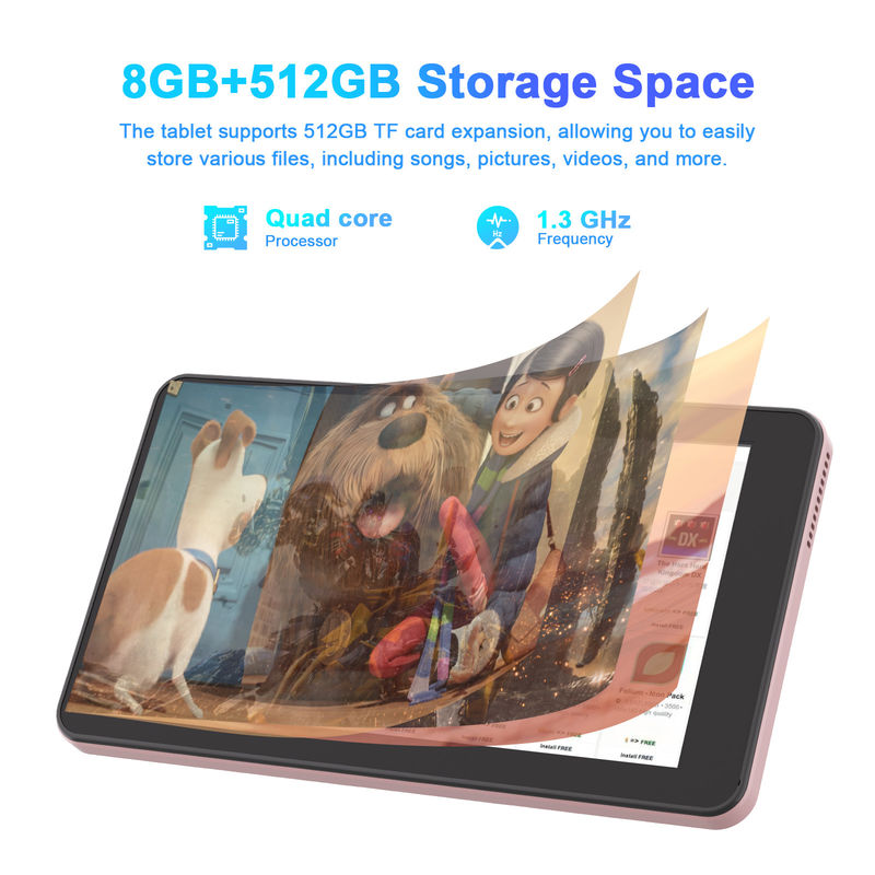 C アイデア 7インチ アンドロイドタブ 8+512GB クアッドコア 教育タブレット 学生にぴったり