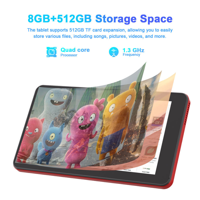 C アイディア 7インチ Android 13 タブレット,ダブルカメラ,シムサポート,タッチスクリーンタブレット 学生向け CM518pro レッド