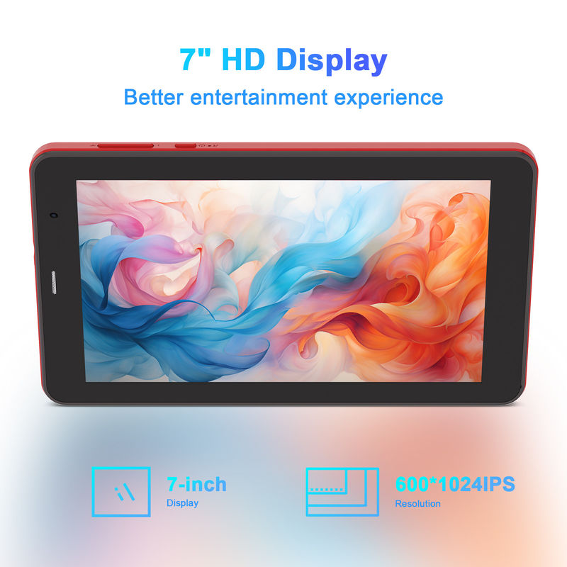 C アイディア 7インチ Android 13 タブレット,ダブルカメラ,シムサポート,タッチスクリーンタブレット 学生向け CM518pro レッド