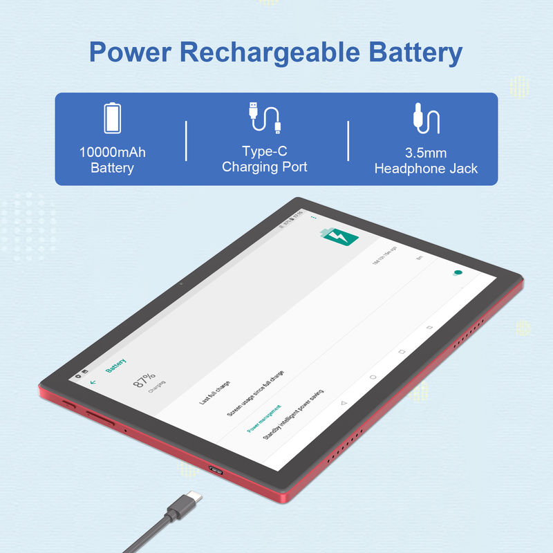 C アイデア 10.1 インチ Android 14 スマート タブレット PC 双SIMサポート CM8200Plus 赤