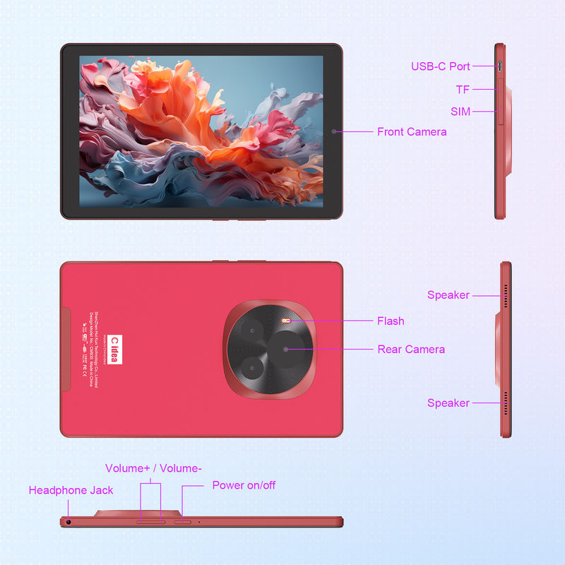 C アイデア 9 インチ MTK クアッドコア タブレット 800x1280 IPS スクリーン アンドロイド タブレット ペン CM935 赤