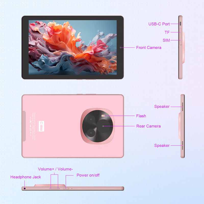 C アイデア Android タブレット IPS スクリーン シム対応 9 インチ タブレット PC for Teens CM935ピンク