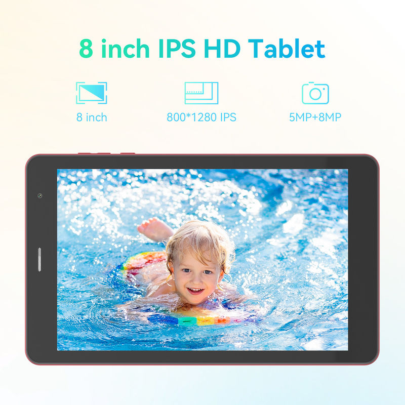 C アイデア 5G アンドロイド タブレット 8 インチ タブレット 学生用 シンとWi-Fi Cm828 赤