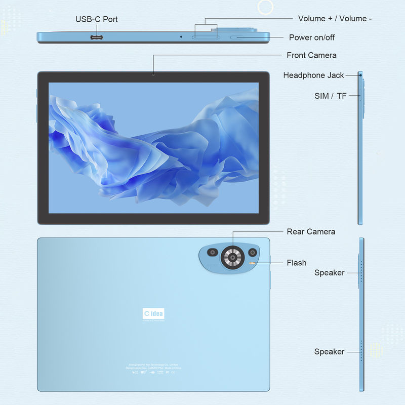 C アイデア Android 14 タッチスクリーン 10.1 インチ タブレット ペン CM8200プラス ブルー