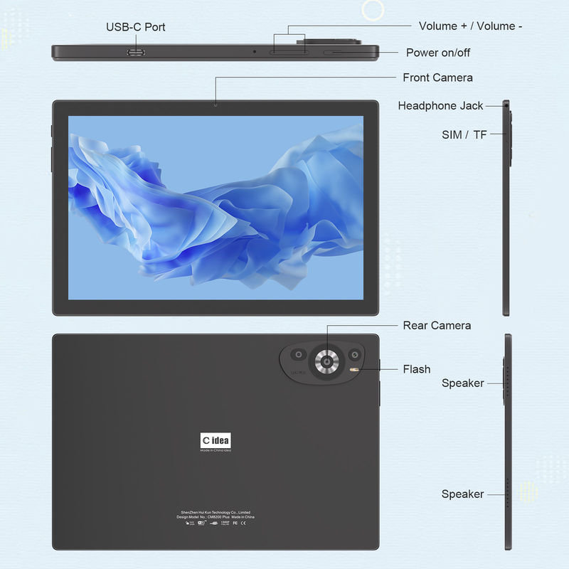 C アイデア 10.1 インチ 5G タブレット サポート キーボード 教育用 アンドロイド タブレット PC M8200 Plus 黒
