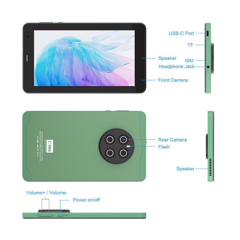 C アイデア 7 インチ タブレット SIM Wifi アンドロイド スマート タブレット PC CM518 Pro グリーン