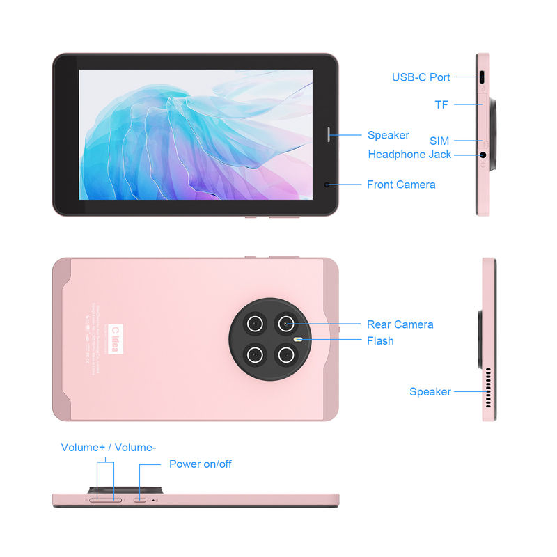 C アイデア 7 インチ タブレット SIM Wifi アンドロイド タブレット PC CM518 プロピンク
