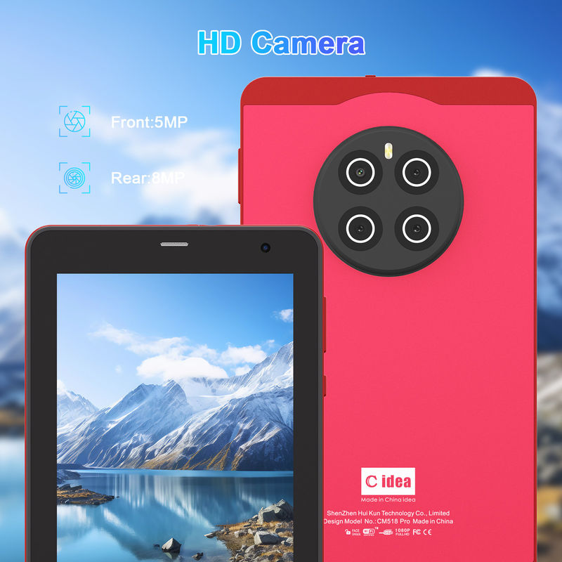C アイデア Android 13 タブレット シム付き Wifi 7 インチタッチスクリーン タブレット CM518 Pro 赤