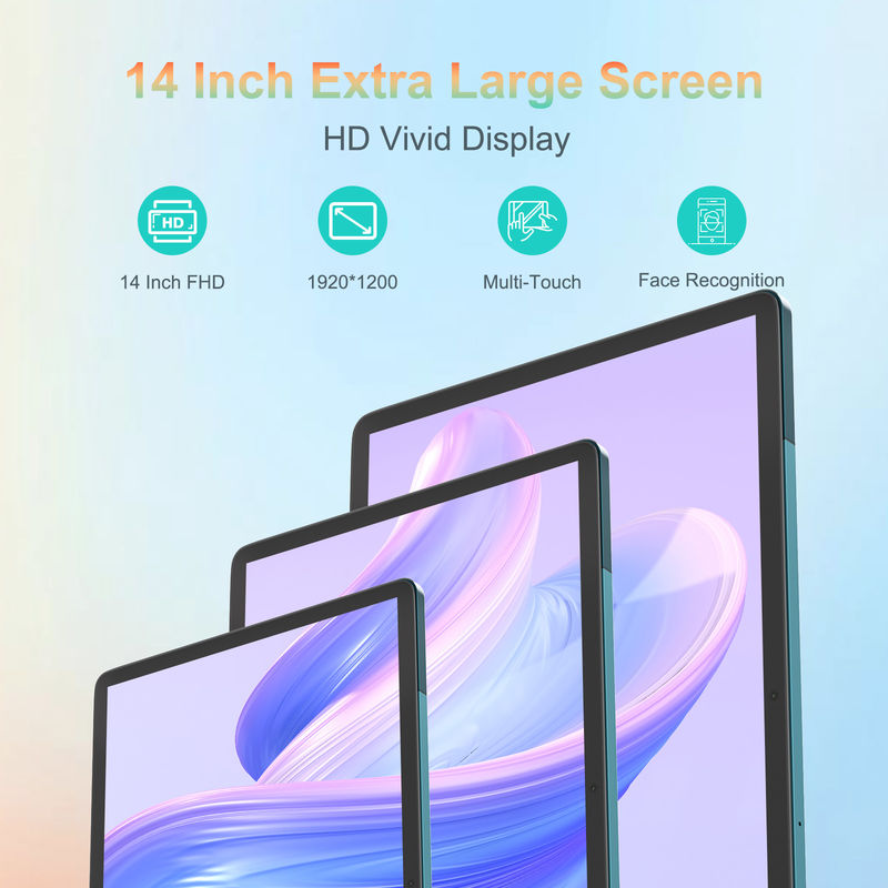 C アイデア 14 インチ タブレット スマートタブレットPC キーボード CM14000プラスブルー