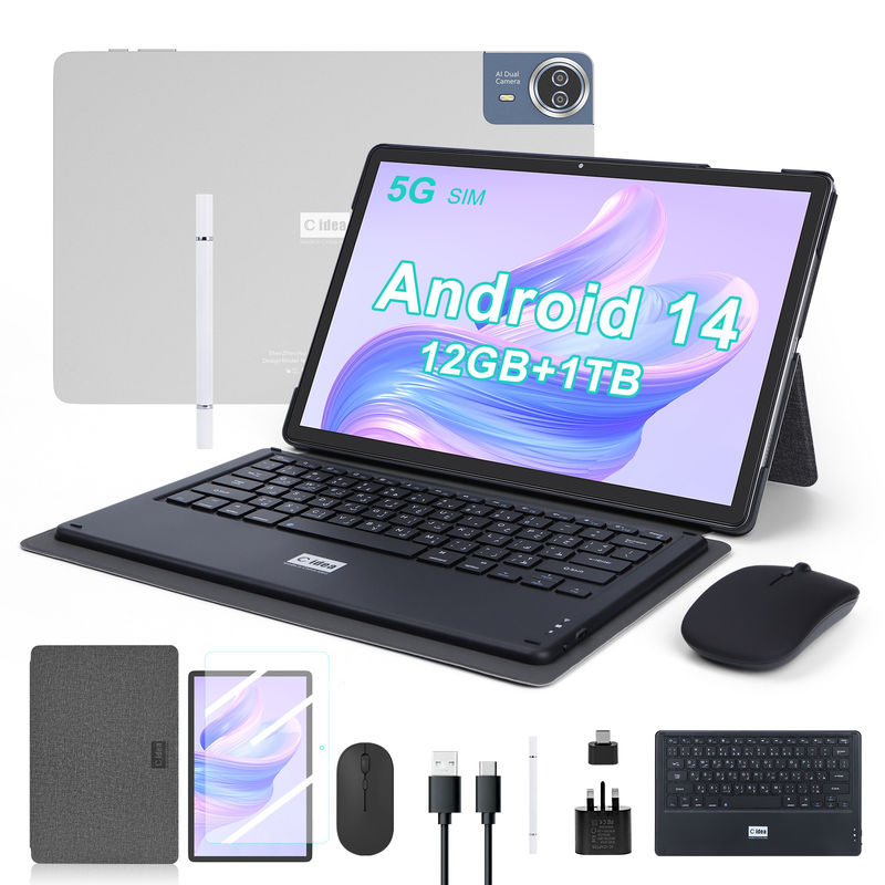 C アイデア 14 インチ タブレット 学生のための長持ち電池教育タブレット CM14000プラス グレー