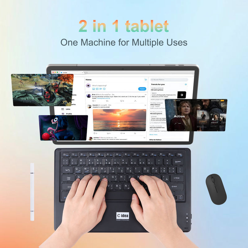 C アイデア 14 インチ タブレット 5G タッチスクリーン タブレット 学生用 CM14000プラス グレー