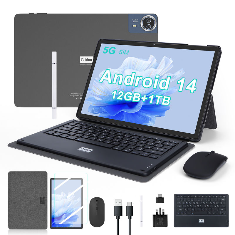 C アイデア 14 インチ タブレット 最新のAndroid タブレットPC 大人向け CM14000プラス ブラック