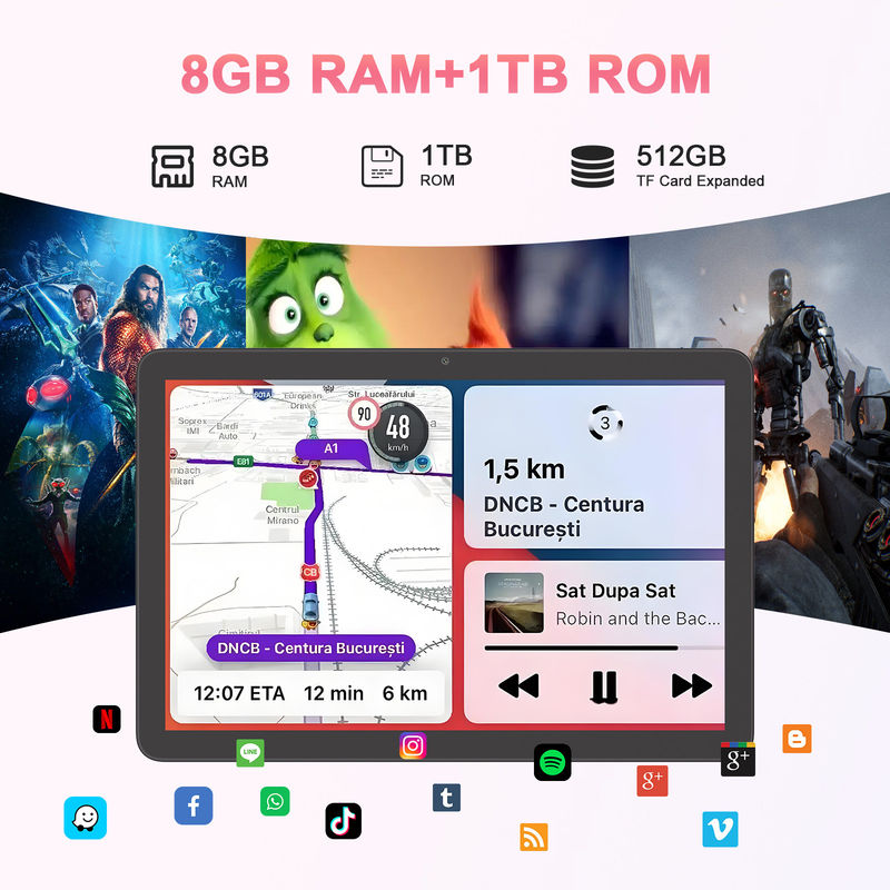 C アイデア 10.1 インチ 5G タブレット シム対応キーボード 教育用 Android タブレット PC M8300 Plus 黒