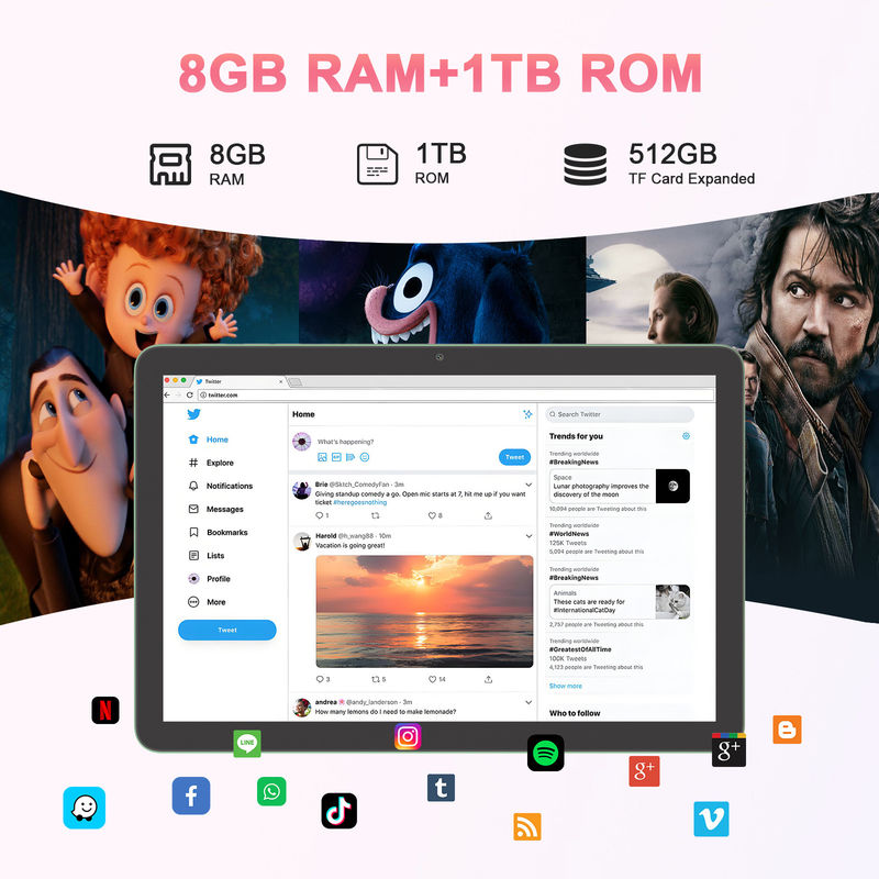 C アイデア アンドロイド 5G タブレット シムサポートキーボード 10.1 インチ タブレット PC CM8300プラス グリーン
