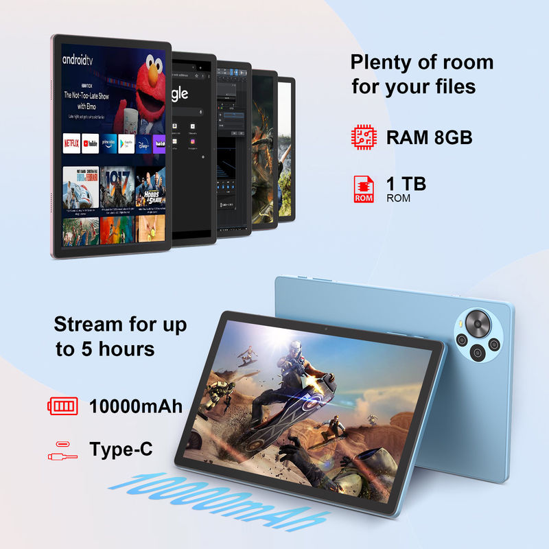 C アイデア 10.36 インチ アンドロイド 14 タブレット 2k スクリーン スマート タブレット PC CM10500 プラス ブルー