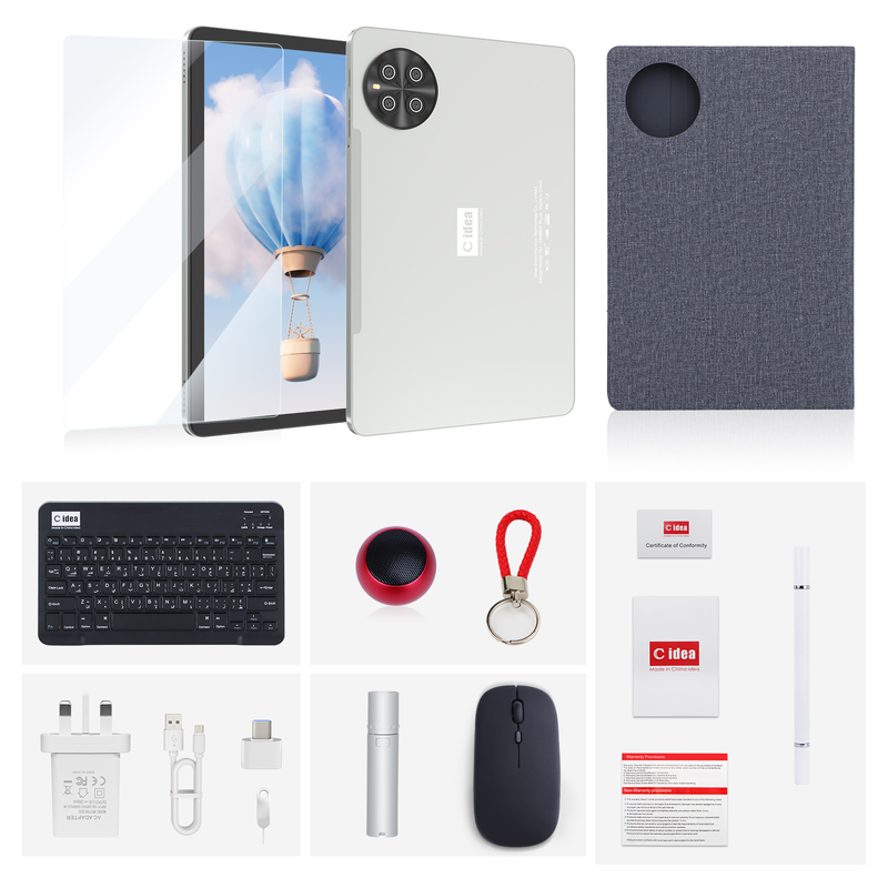 C アイデア 10.1 インチ SIM タブレット WIFI アンドロイド タブレット スタイラスペン CM8800プラス シルバー