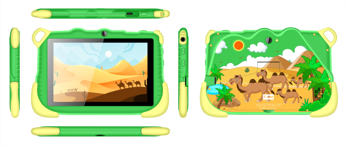 最新タブレットC アイデア 6+128GB Android 12 タブレット キッドパッド 教育用APP CM85緑色