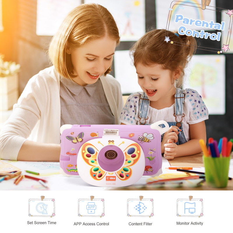 C Idea Android 15 Kids Tablet 8+256GB Educational Tablet Kidspad with Friendly APP CM86 purple