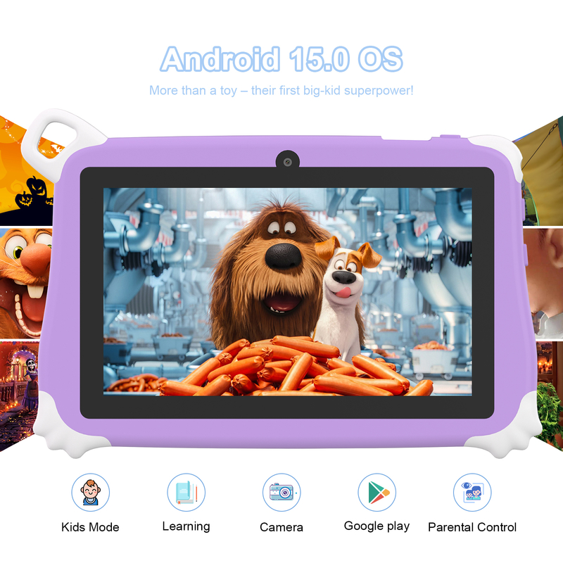C Idea Android 15 Kids Tablet 8+256GB Educational Tablet Kidspad with Friendly APP CM86 purple