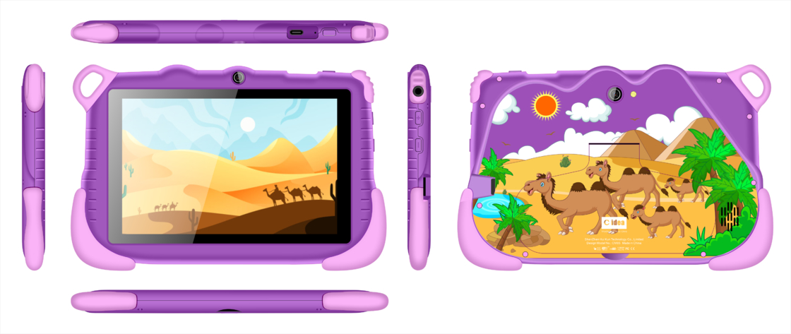 最新タブレットC アイデア 6+128GB アンドロイド 12 タブレット キッドパッド 教育用APP CM85紫