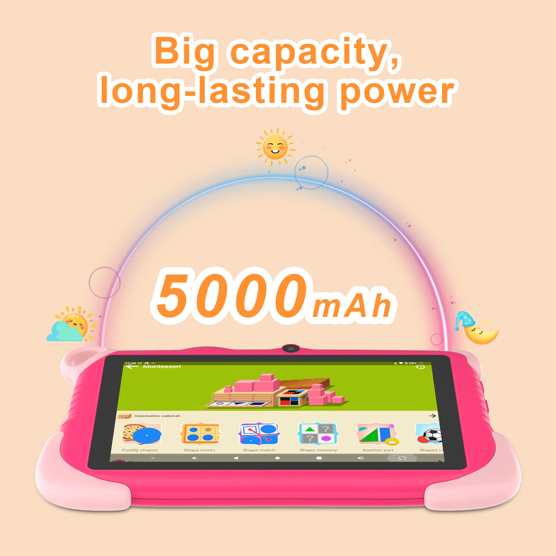 C アイデア 7 インチ Android 15 教育用スマートタブレット CM78ピンク