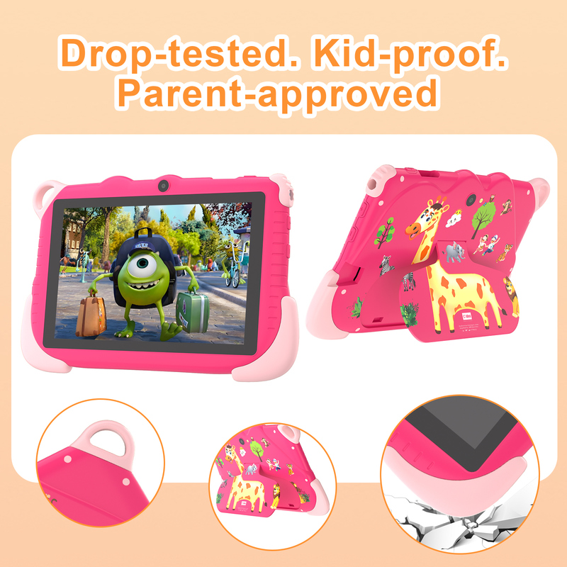 C アイデア 7 インチ Android 15 教育用スマートタブレット CM78ピンク