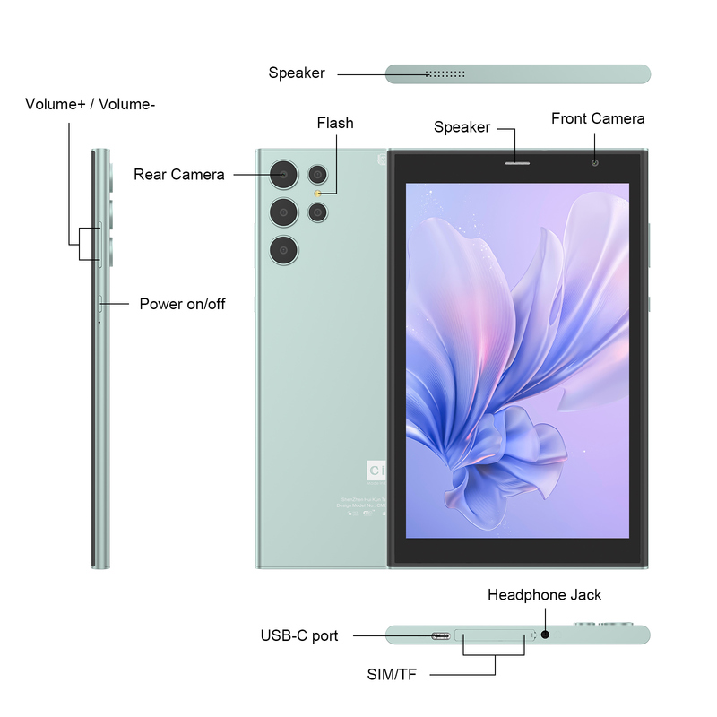 C アイデア 8インチ Wifi タブレット 8+512GB ストレージ クアッドコア プロセッサ 800x1280 IPS タッチスクリーン 緑 CM824