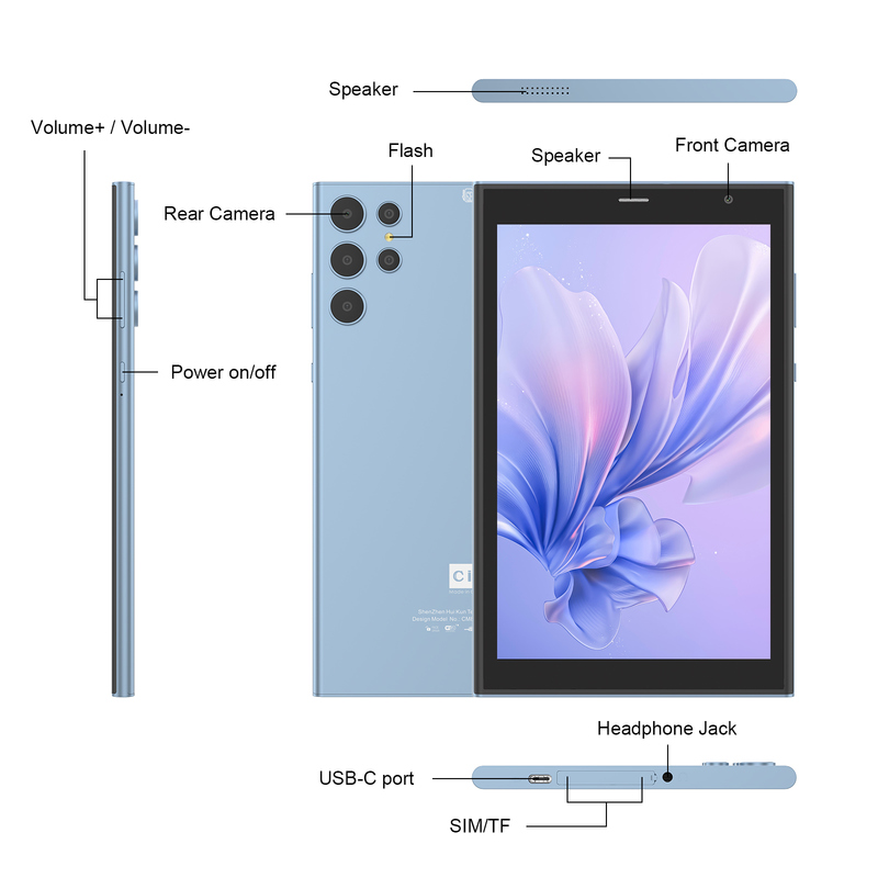 Cアイディア 8インチWiFiタブレット 8+512GBストレージ クアッドコアプロセッサ 800x1280 IPSタッチスクリーンブルー CM824
