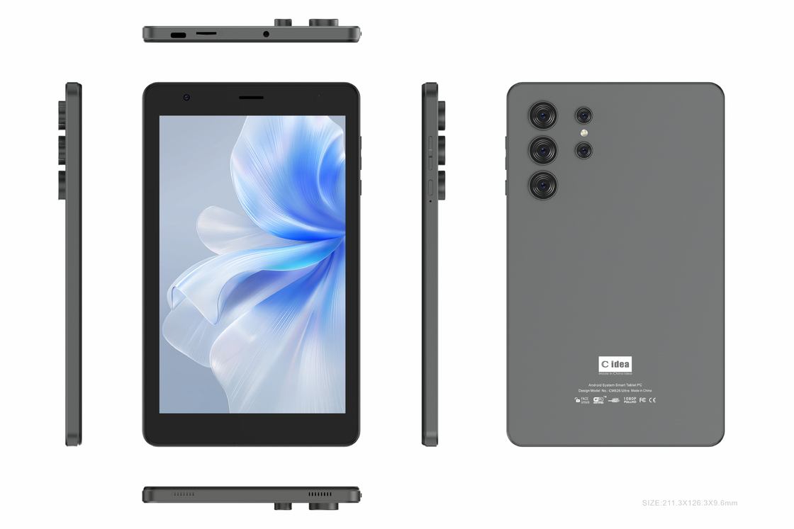 C idea 8インチ Wi-Fi タブレット、8+512GBストレージ、MTK6737クアッドコアプロセッサ、800x1280 IPSタッチスクリーン CM826