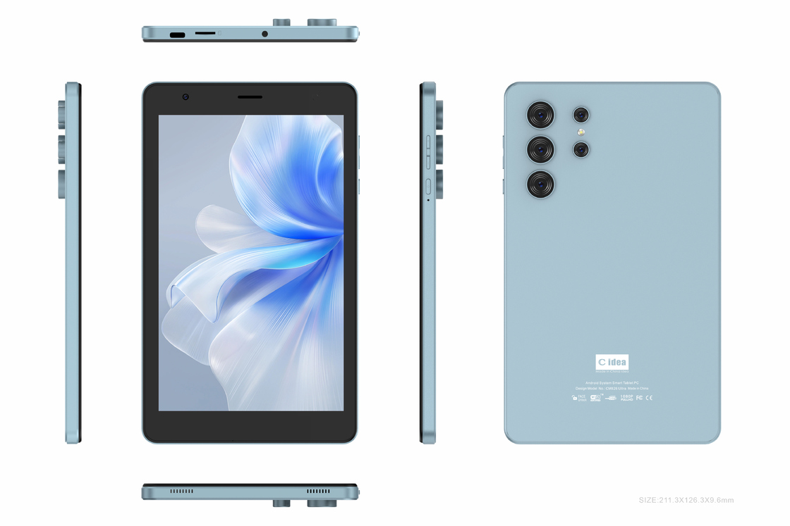 C idea 8インチ Wi-Fi タブレット、8+512GBストレージ、MTK6737クアッドコアプロセッサ、800x1280 IPSタッチスクリーン CM826