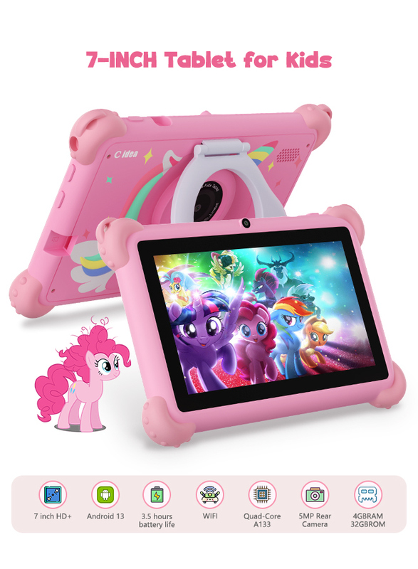 C アイデア 7 インチ アンドロイド 14 教育用スマートタブレット 学生用 CM88ピンク