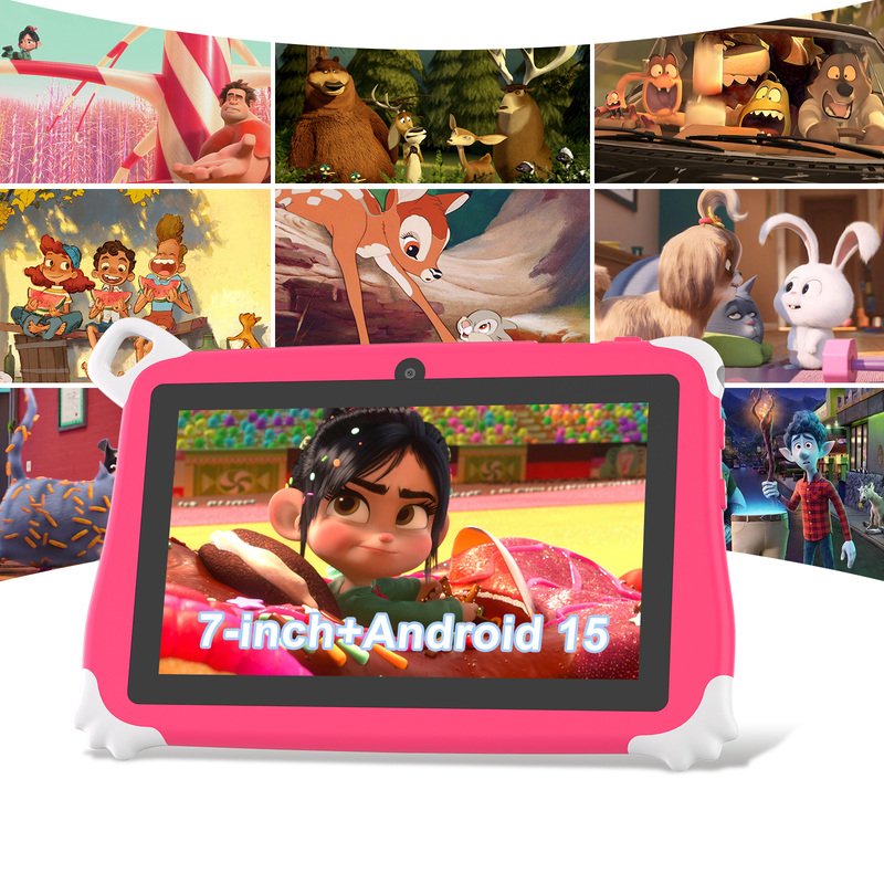 C アイデア Android 15 キッズ タブレット 8+256GB 教育タブレット キッズパッド フレンドリーAPP CM86ピンク