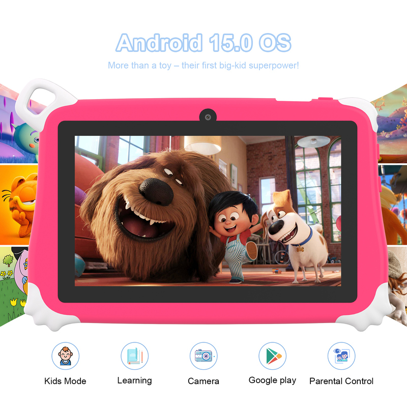 C アイデア Android 15 キッズ タブレット 8+256GB 教育タブレット キッズパッド フレンドリーAPP CM86ピンク