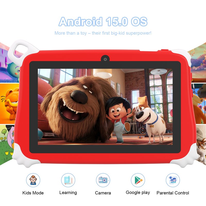 C アイデア Android 15 キッズ タブレット 8+256GB 教育タブレット キッズパッド フレンドリーAPP CM86 赤