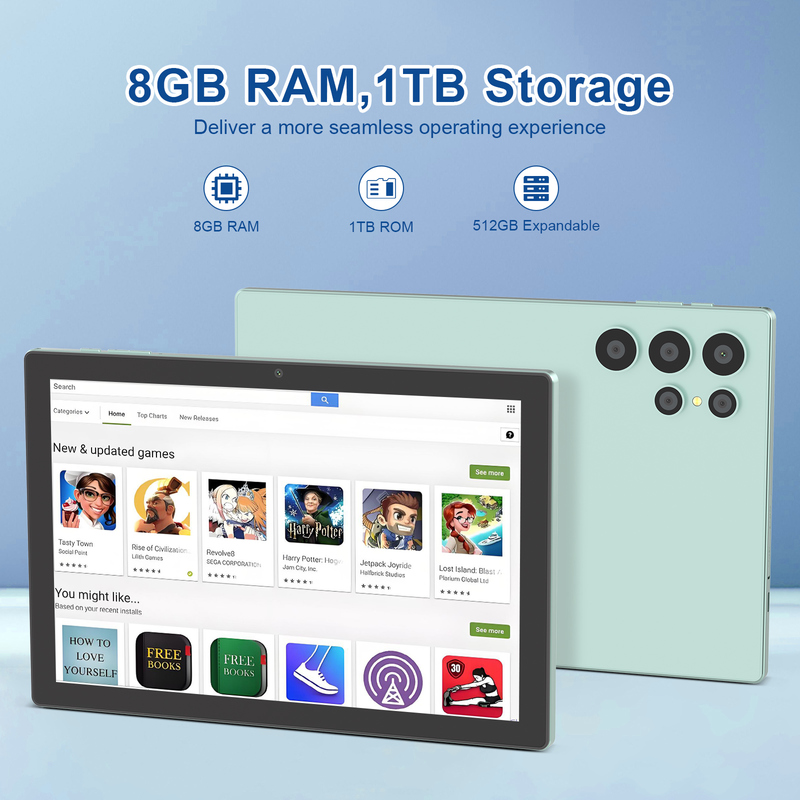 C idea 10.1インチ Android WiFi タッチスクリーン タブレットPC 5G LET キーボード CM8900plus